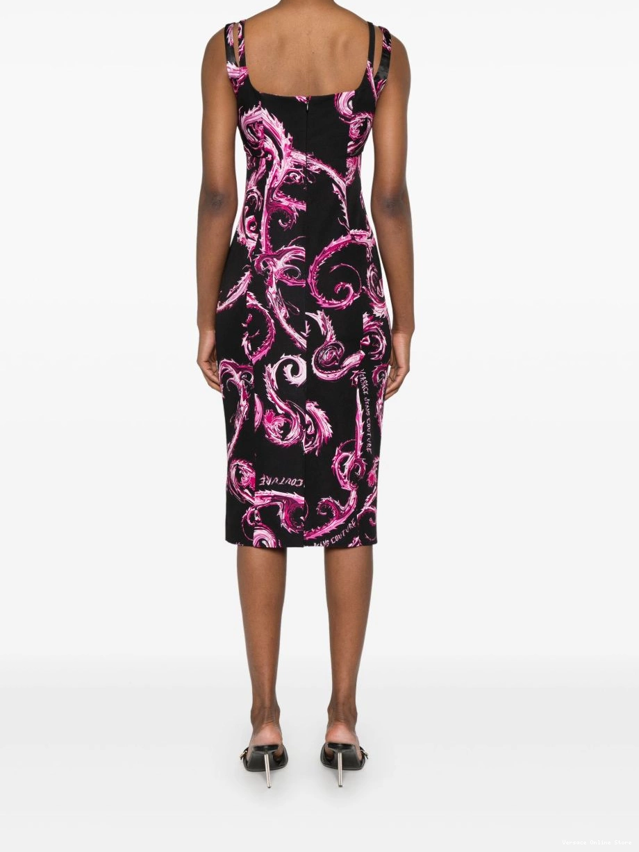 Cheap midi dress Women Couture Couture-print Chromo Jeans Versace 0707